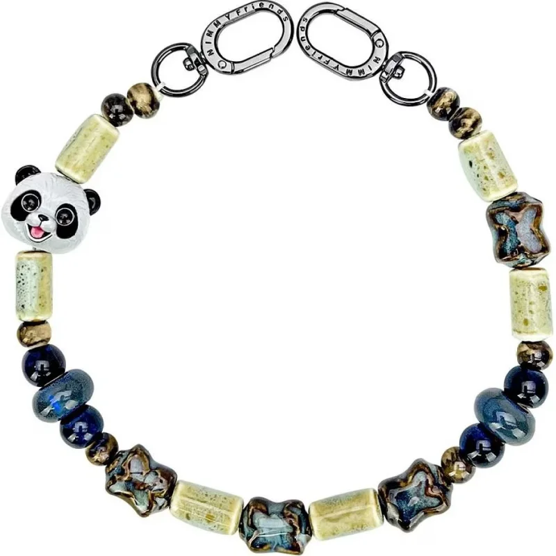 Pendente Apokin Nimmy Friends de Contas Panda Preto - Imagem 1