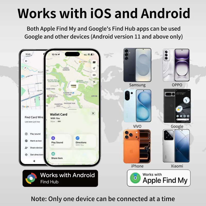 Localizador Apokin P10 Ultrafino Compatível com Apple e Google com Carga sem Fios - Imagem 4