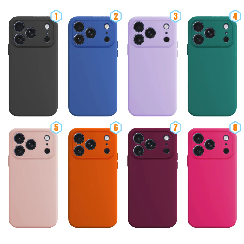 Capa de Silicone Apokin com Proteção de Câmara para iPhone 17 Pro Max Azul - Imagem 1