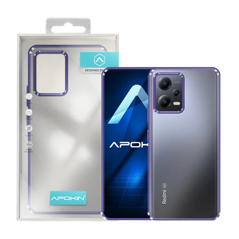 Capa Apokin Anti-Choque com Borda Colorida para Xiaomi Redmi Note 12 5G Preto - Imagem 3