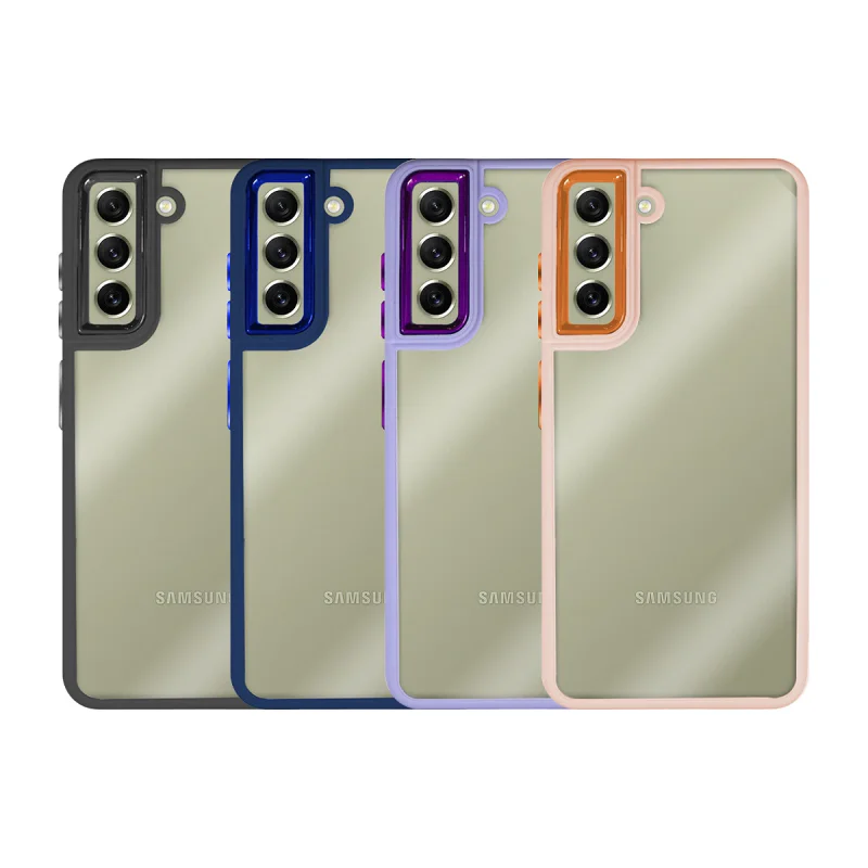 Capa Apokin para Samsung Galaxy S21 FE Transparente Antichoque com Borda de Alumínio na Câmara Preto - Imagem 1