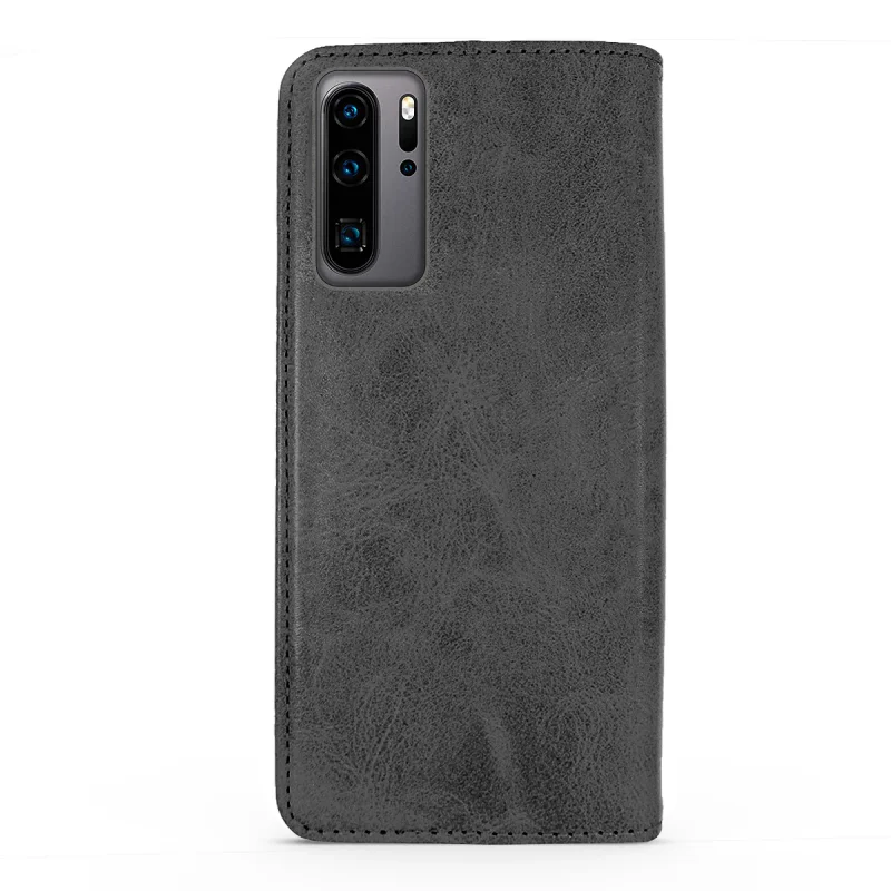 Capa de Pele Sintética Apokin com Porta-cartões para Huawei P30 Pro Vermelho - Imagem 4