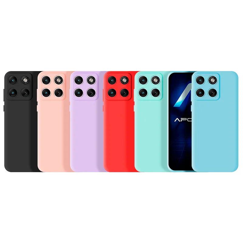 Capa Apokin de Silicone Suave para Motorola Moto Edge 70 Lilás Variedade de cores