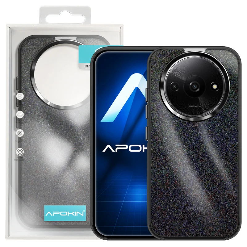 Capa Apokin para Xiaomi Redmi A3 Acrílica com Purpurina Prata - Imagem 6