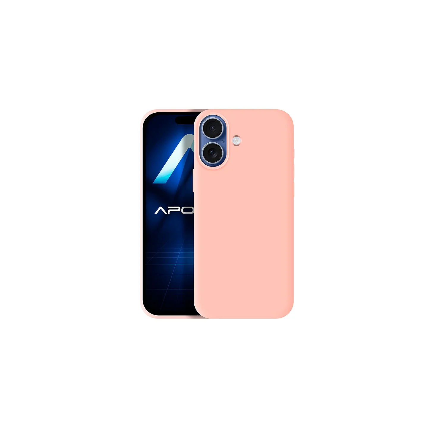 Capa Silicone Macio Apokin para iPhone 17, Rosa Claro