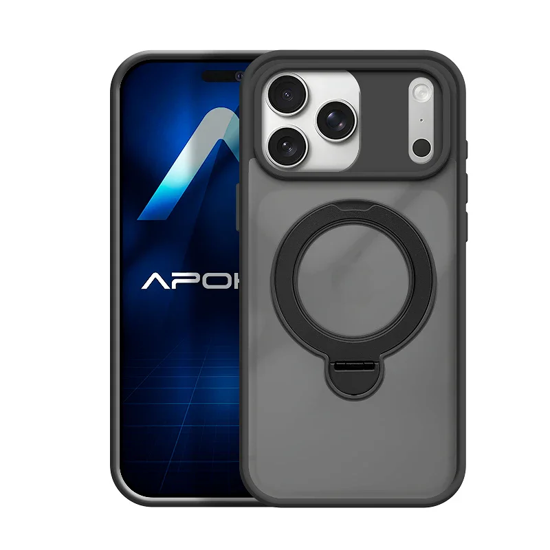 Capa Apokin Fumada com Suporte Giratório para iPhone 17 Pro Max Variedade de cores - Imagem 2