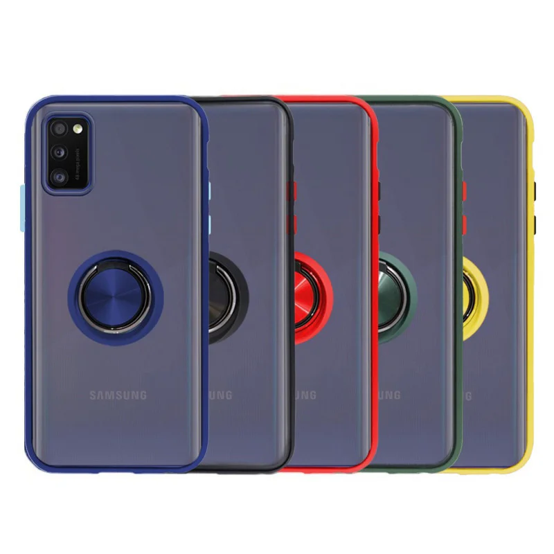 Capa de Gel Apokin Magnética com Suporte Fumada para Samsung Galaxy A41 Azul - Imagem 1