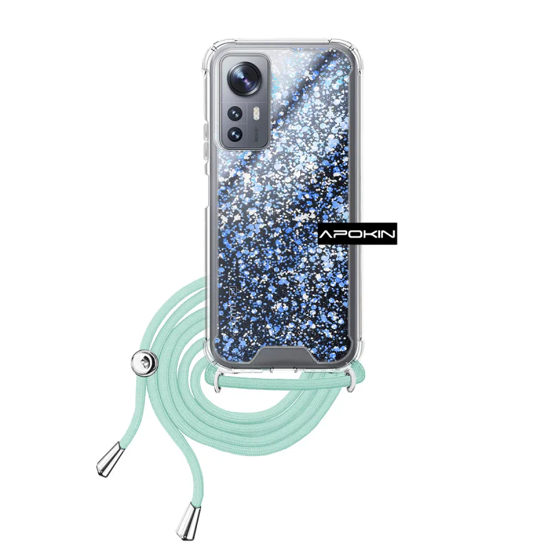 Capa Apokin para Xiaomi 12 em Gel Transparente com Cordão Lilás - Imagem 4