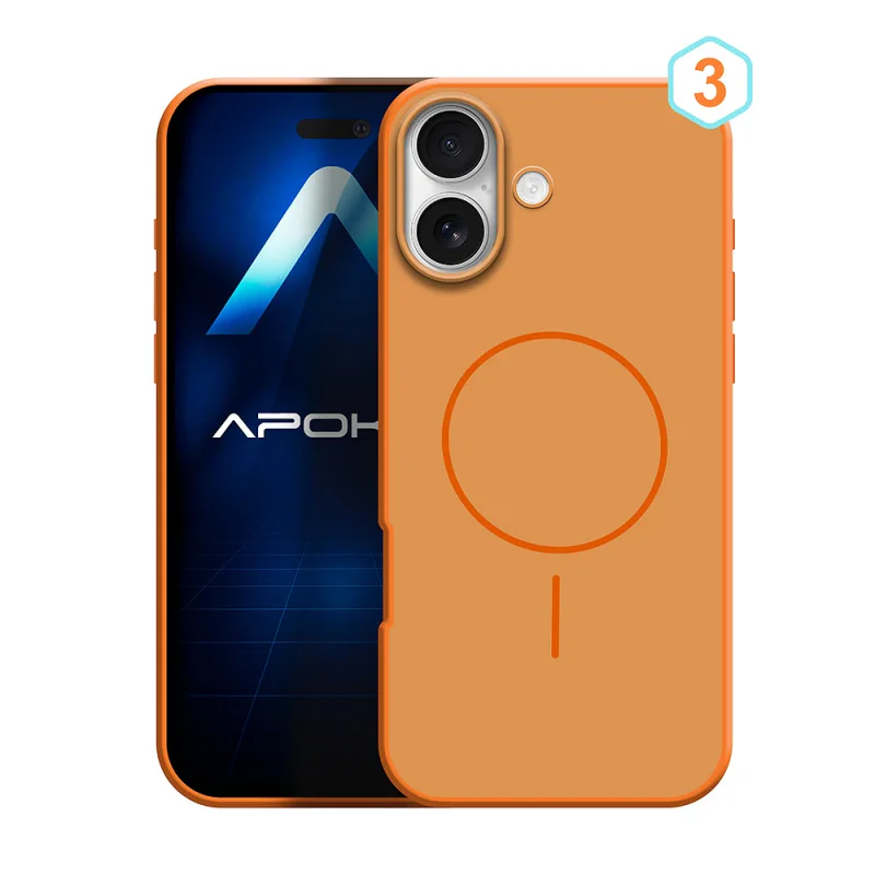 Capa Apokin para iPhone 17 Silicone Bicolor com MagSafe Variedade de cores - Imagem 4