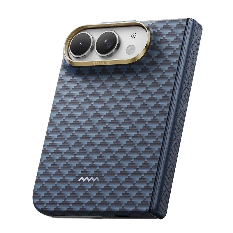 Capa Apokin Raptic Aramid Skin Pro com MagSafe para iPhone 18 Duo Preto Escuro - Imagem 2
