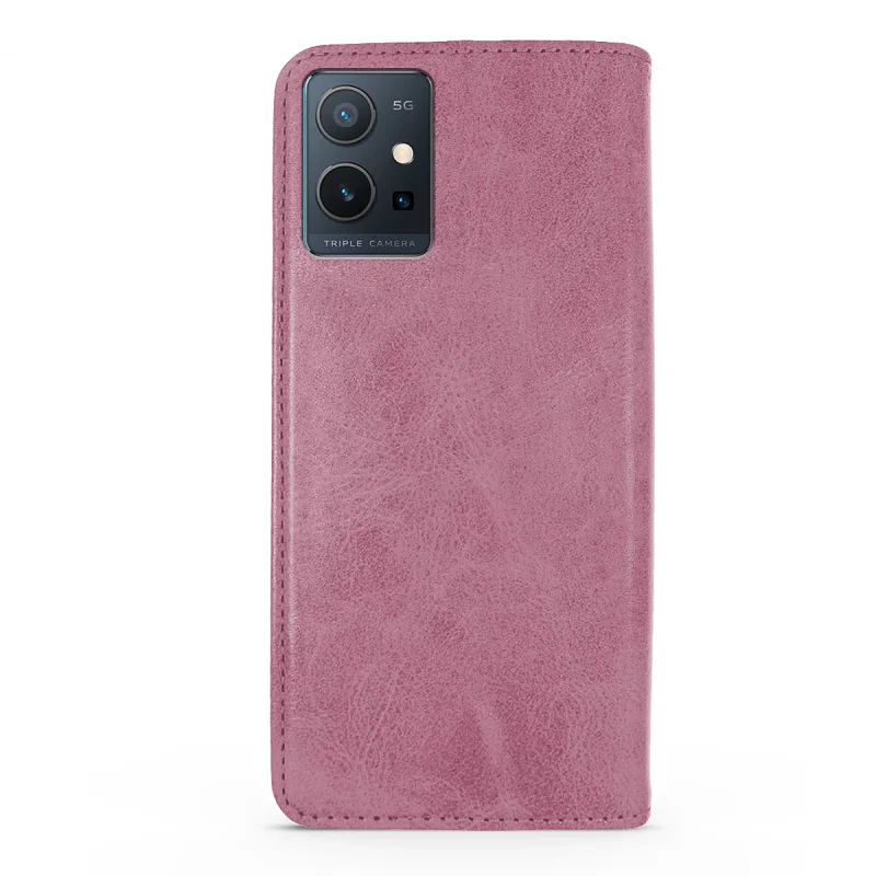 Capa Apokin para Vivo Y55 em Pele com Porta-Cartões Rosa - Imagem 6