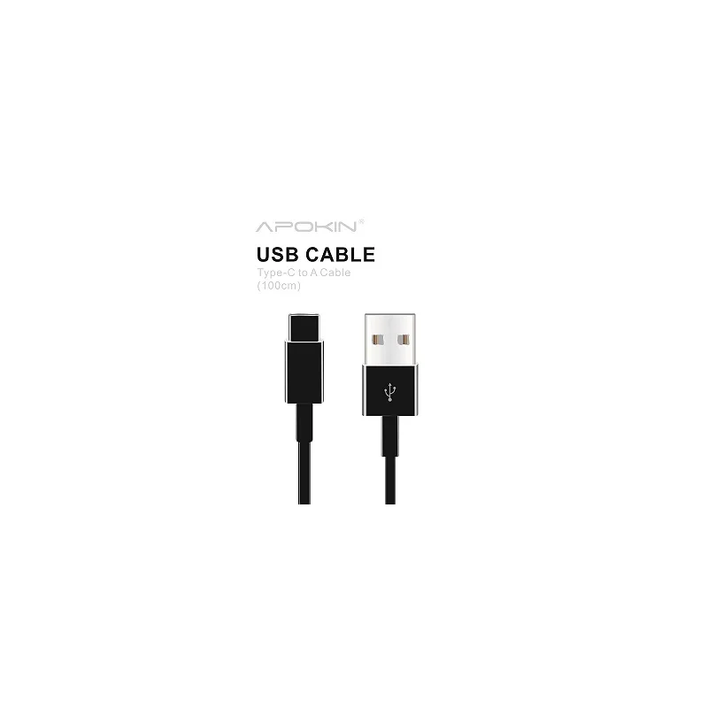 Pack de 10 Cabos USB-C Apokin 1 m Preto - Imagem 2