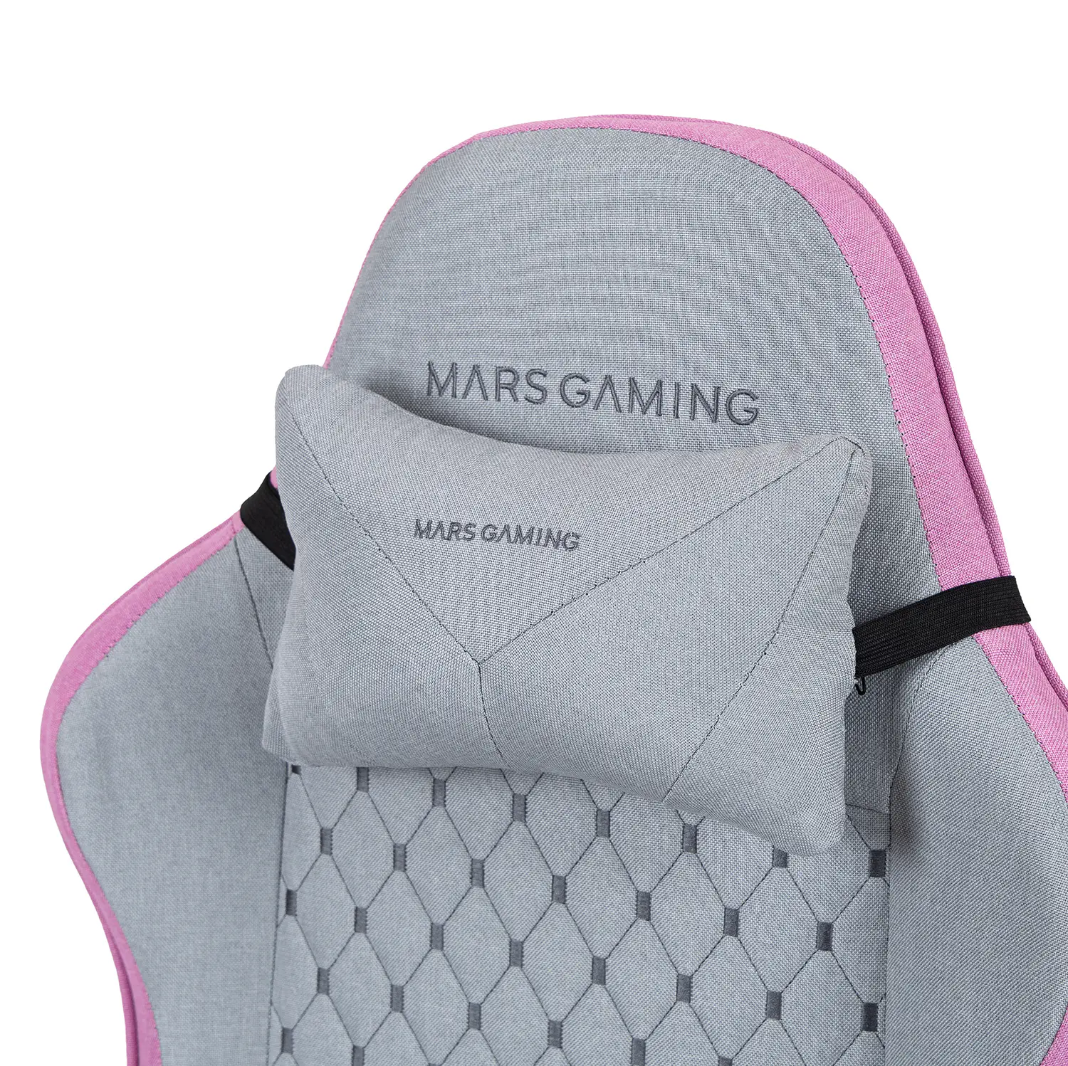 Cadeira Gaming Mars Gaming MGC-X em Tecido Respirável com Apoio para Pés Extensível Cinzenta e Rosa - Imagem 7
