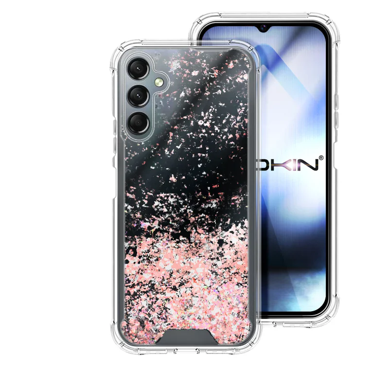 Capa Apokin para Samsung Galaxy A24 em Gel Acrílico Transparente com Glitter Variedade de cores - Imagem 3