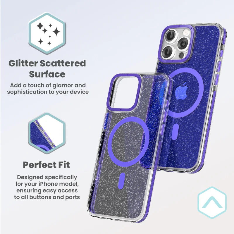 Capa com Purpurina MagSafe para iPhone 17 Air Lila - Imagem 6