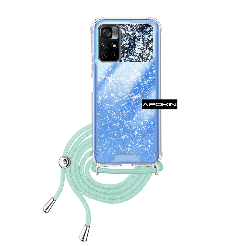Capa Apokin para Xiaomi Poco M4 Pro 5G Gel Transparente com Cordão Preto - Imagem 4