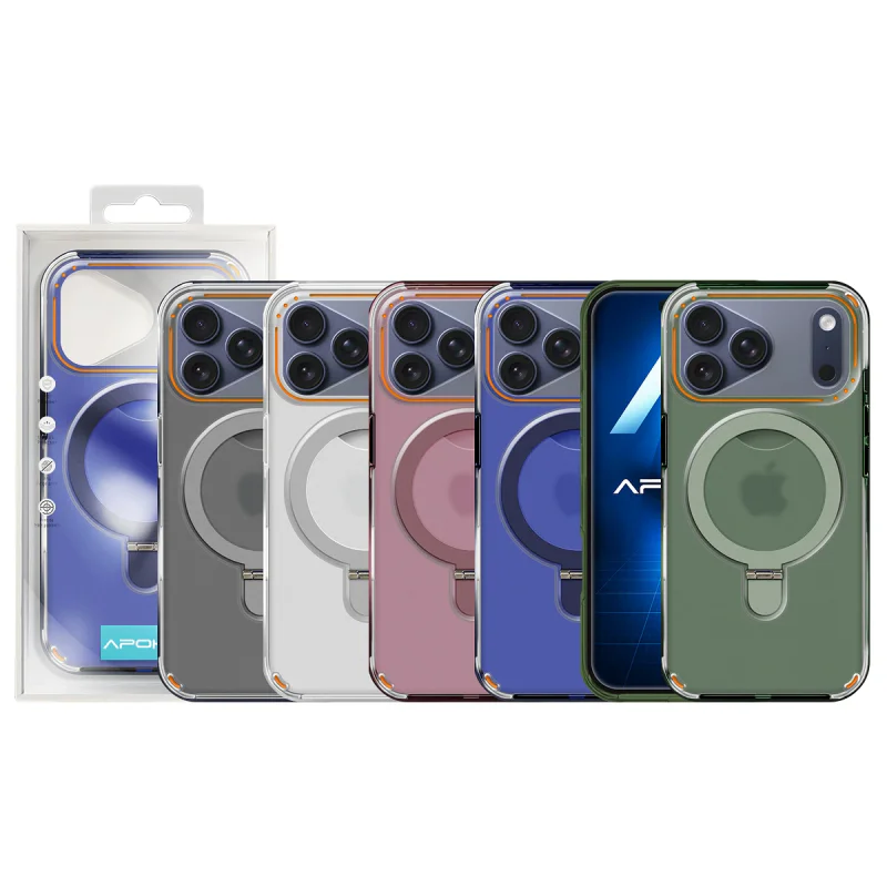 Capa Apokin Smoked com Anel e MagSafe para iPhone 17 Pro Verde - Imagem 1