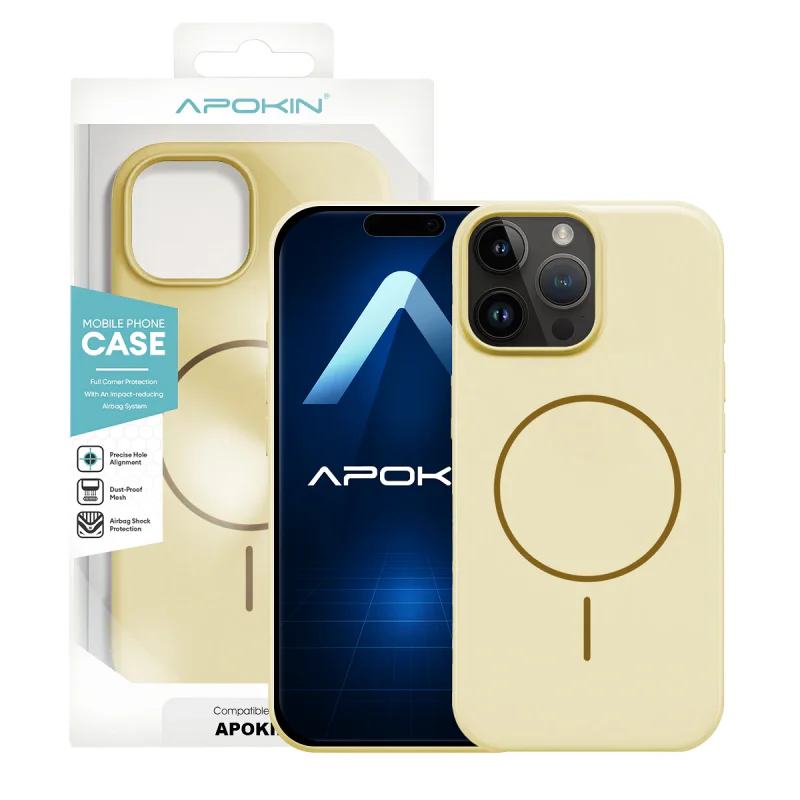 Capa Apokin para iPhone 14 Pro Max Silicone Premium com MagSafe Turquesa - Imagem 6