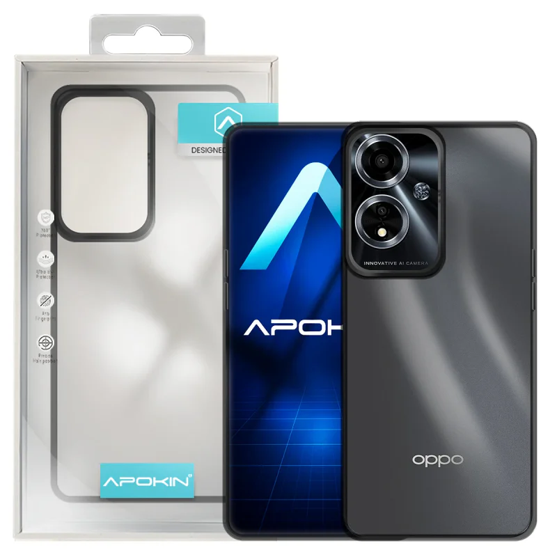 Capa Apokin para Oppo A59 5G Acrílico Transparente Turquesa - Imagem 2