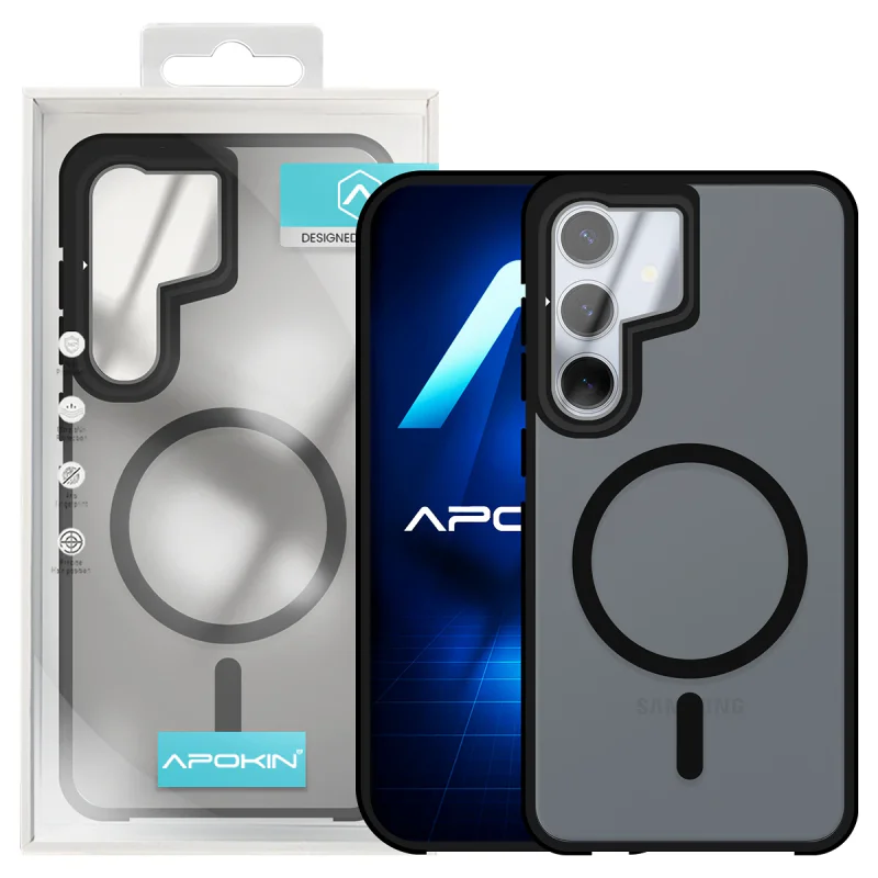 Capa Apokin para Samsung Galaxy S24 e S25 Fumada com MagSafe e Proteção de Câmara Preto - Imagem 5