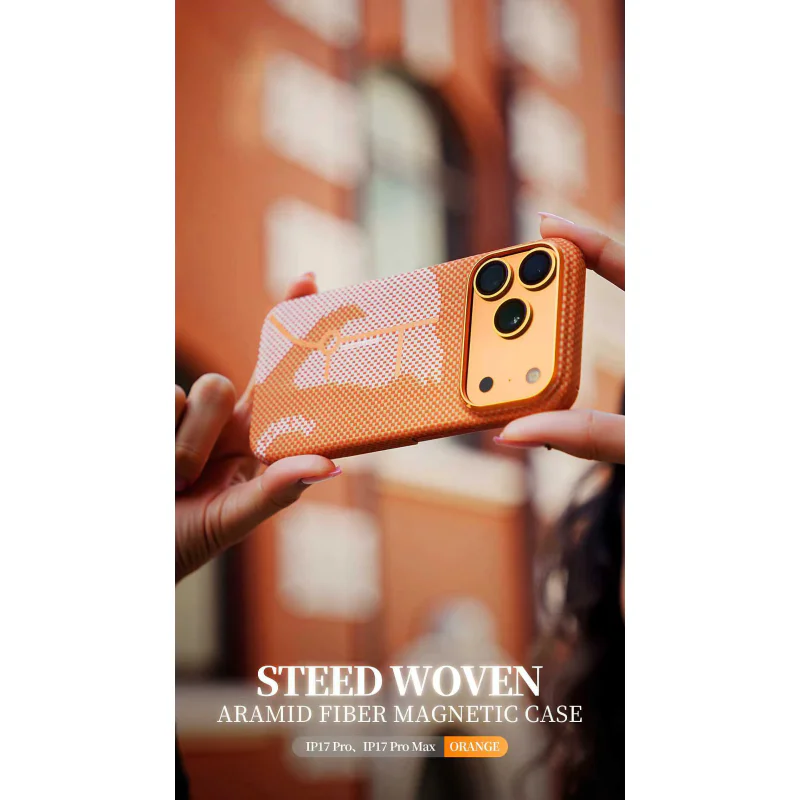 Capa Magnética Apokin para iPhone 17 Pro Max e 18 Pro Max em Fibra de Aramida Tecida - Imagem 4