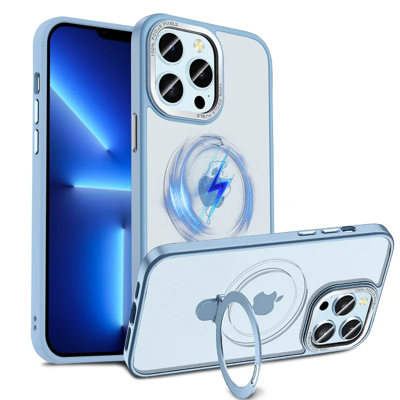 Capa Focus Apokin com Suporte de Anel para iPhone 15 Plus Verde - Imagem 2
