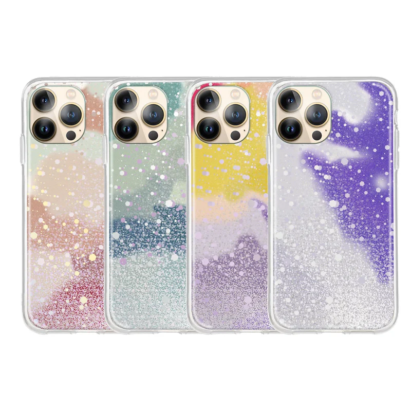 Capa Apokin para iPhone 12 e 12 Pro Gel Glitter 3D com Proteção de Câmara Vermelho - Imagem 1