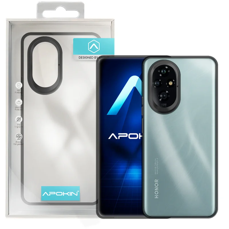 Capa Apokin para Honor 200 Pro Acrílica Transparente Preto - Imagem 2
