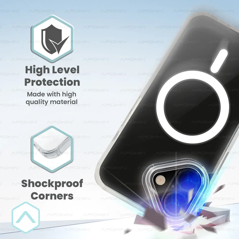 Capa Apokin ClearStrap 2 em 1 para Apple iPhone 15 com MagSafe Transparente - Imagem 2
