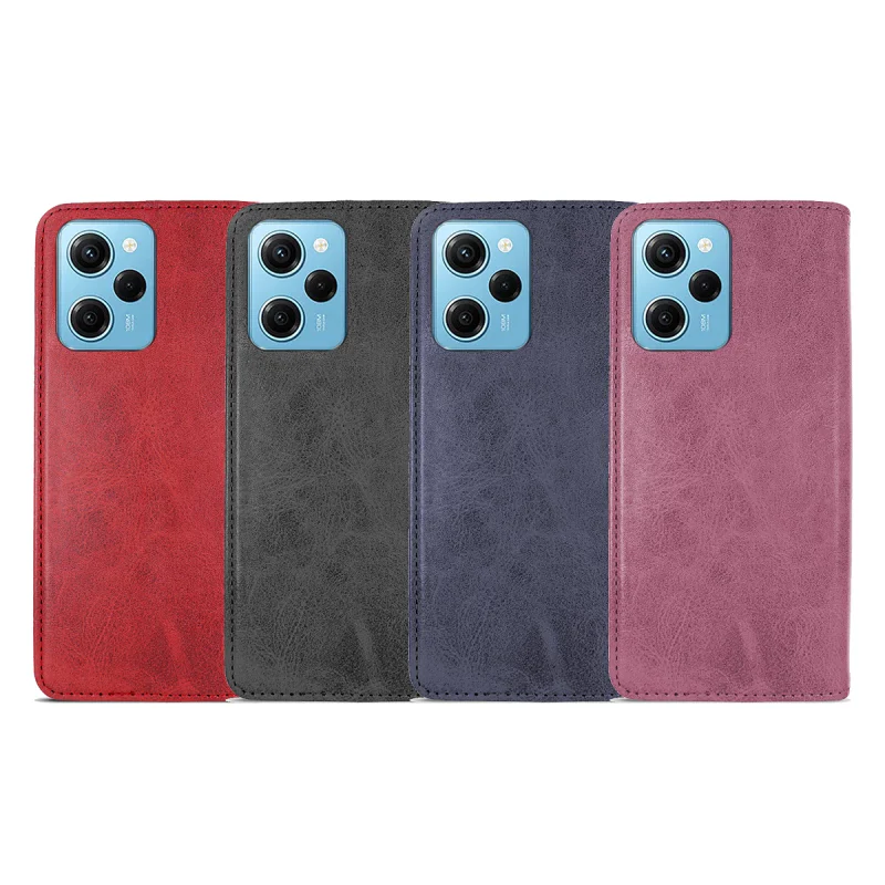 Capa Apokin para Xiaomi Redmi Note 12 Pro em Pele Sintética com Porta-cartões Azul