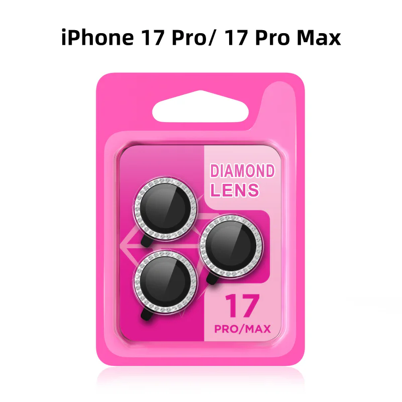 Protetor de Câmara Apokin para iPhone 17 Pro e 17 Pro Max Efeito Diamante Cinzento