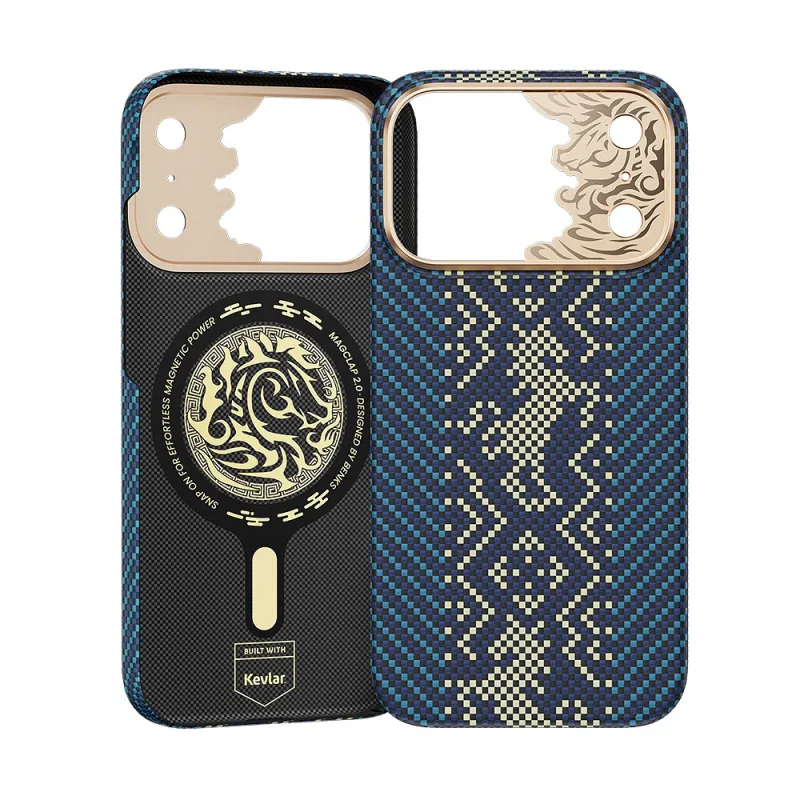 Capa Apokin BENKS Knight Air C1 para Apple iPhone 17 Pro e 18 Pro Kevlar Magnética Azul - Imagem 2