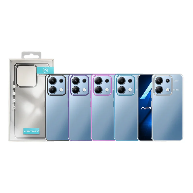 Capa Apokin para Xiaomi Redmi Note 13 5G Borda Colorida Antichoques Transparente