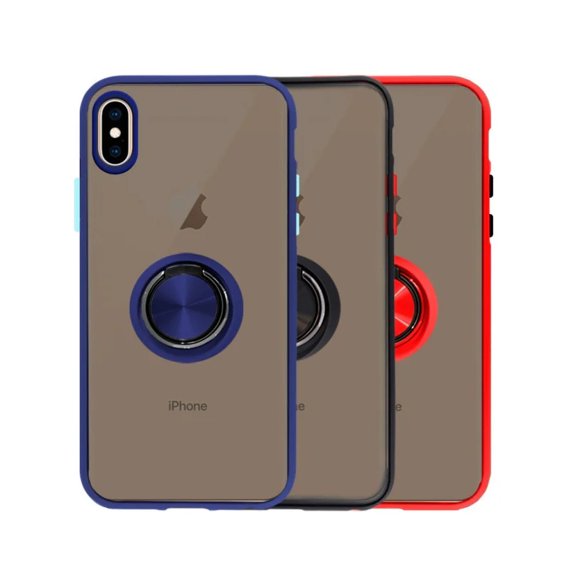 Capa de Gel Apokin para iPhone X / XS com Suporte Magnético Fumada Variedade de cores