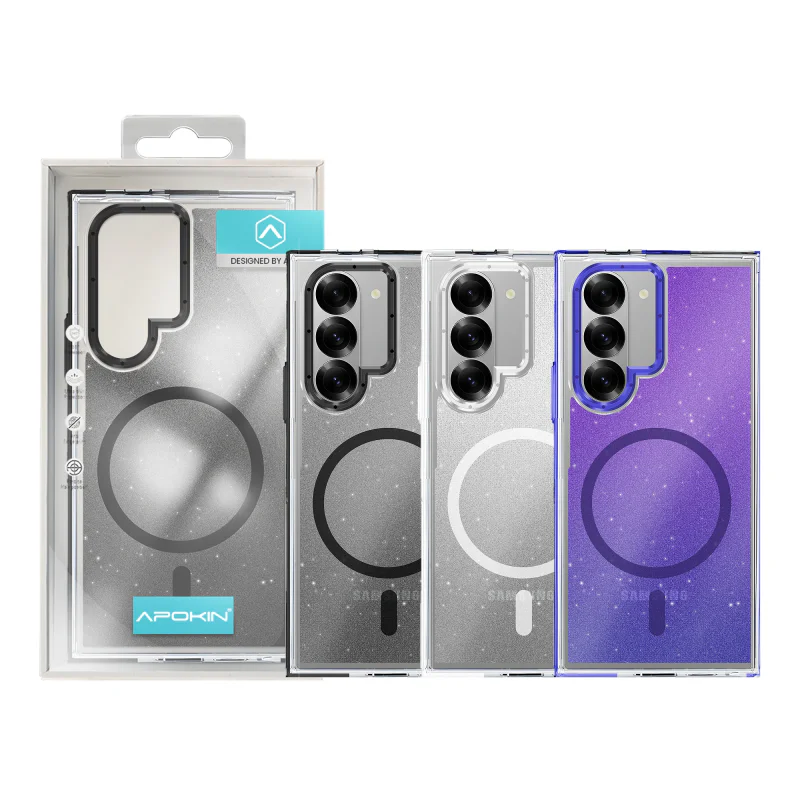 Capa Apokin para Samsung Galaxy Z Fold 6 com Brilhos Preto - Imagem 1
