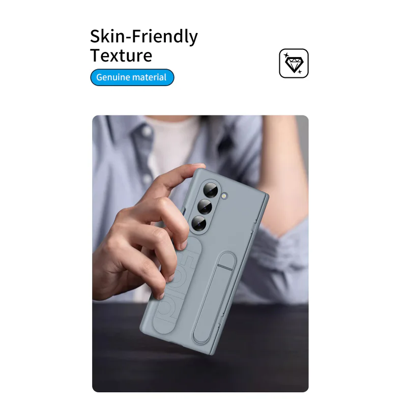 Capa Apokin para Samsung Fold 8 Ultra com Fita e Suporte Azul - Imagem 3