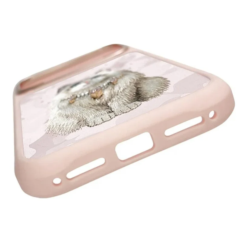 Capa Apokin Nimmy Friends Lucky Fashion com MagSafe para iPhone 17 Pro Max e 18 Pro Max Gato rosa - Imagem 3