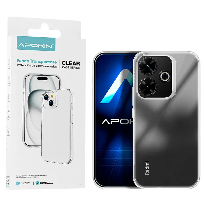 Capa Apokin para Xiaomi Redmi 13 Antichoque ABR Transparente - Imagem 1