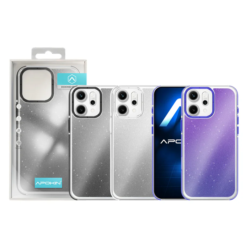 Capa Apokin Acrílica com Glitter para Oppo Reno 14 Variedade de cores - Imagem 1