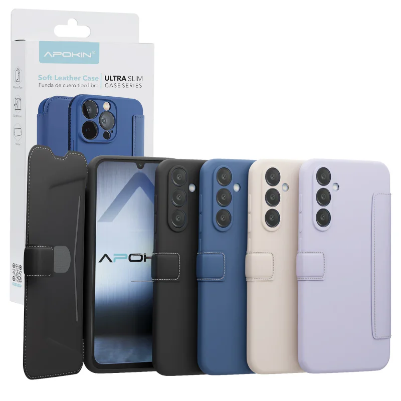 Capa Apokin para Samsung Galaxy A35 Silicone Efeito Pele Lilás