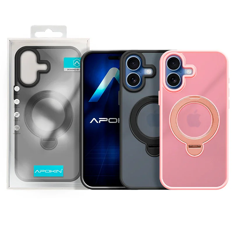 Capa Apokin Fumada com Suporte Giratório MagSafe para iPhone 17 Variedade de cores - Imagem 1