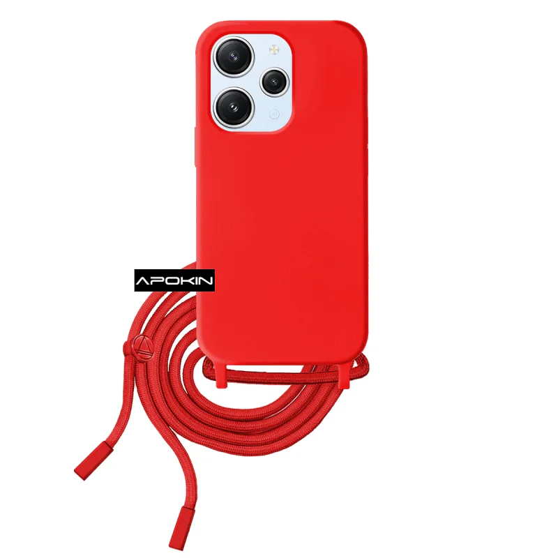 Capa Apokin para Xiaomi Redmi 12 Flexível com Cordão Preto - Imagem 3