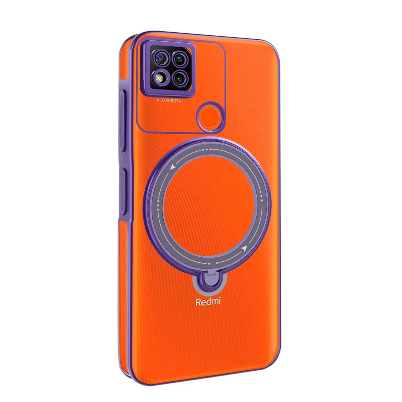 Capa Apokin para Xiaomi Redmi 9C com Anel MagSafe Rosa - Imagem 2