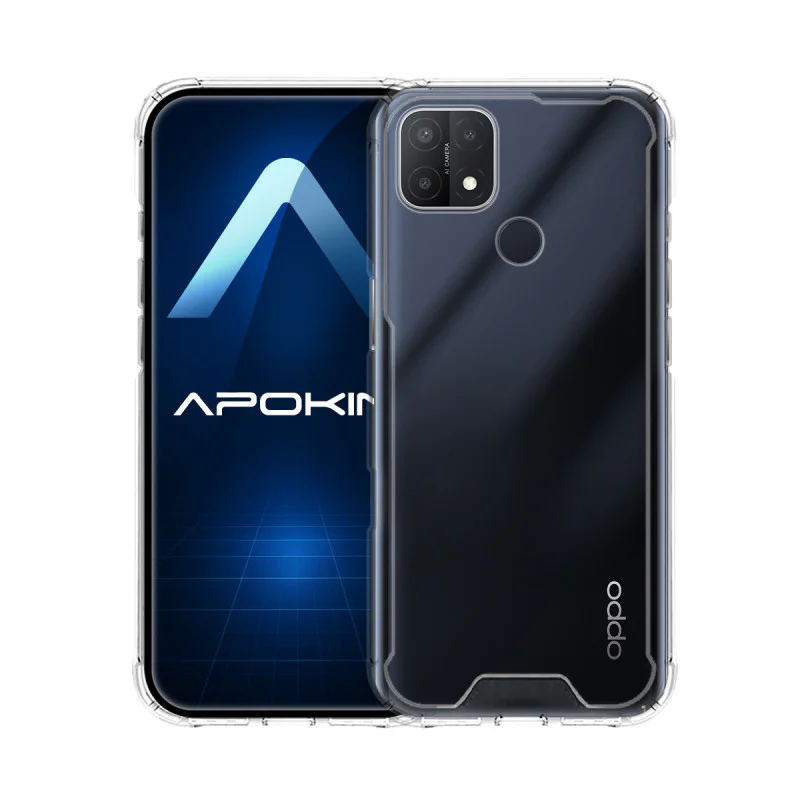 Capa de Silicone Apokin para Oppo A15 Reforçada Antichoque Transparente