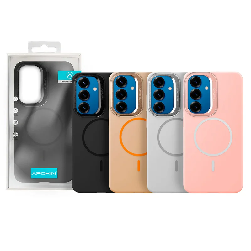 Capa Apokin para Samsung Galaxy A06 / A07 Silicone Premium com MagSafe Branco - Imagem 1