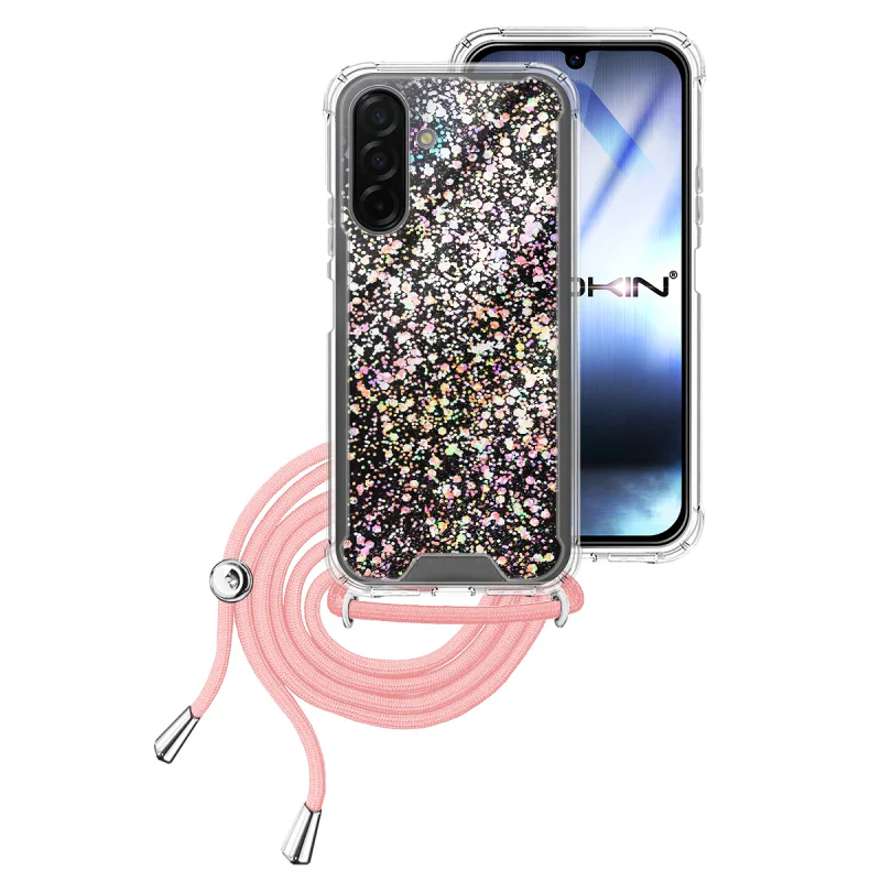 Capa Apokin para Samsung Galaxy A26 e Galaxy A17 em Gel Transparente com Cordão Variedade de cores - Imagem 3