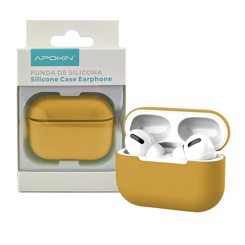 Capa de Silicone Apokin para Apple AirPods Pro Rosa - Imagem 3