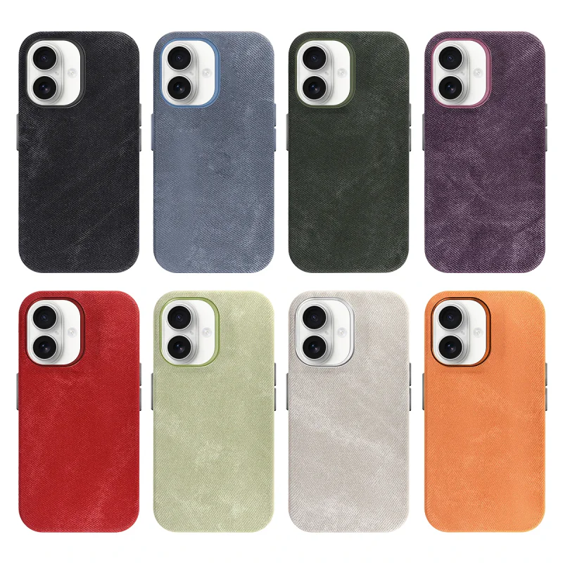 Capa Mocome Apokin para iPhone 17 em Pele com MagSafe Cinza - Imagem 1