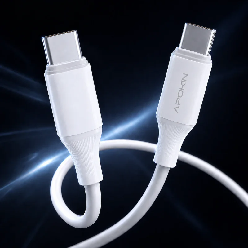 Cabo Apokin Basic Series USB-C para USB-C 60 W - Imagem 2