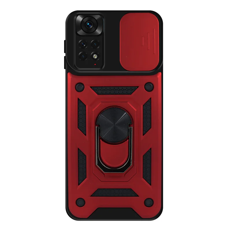 Capa Apokin para Xiaomi Redmi Note 11 4G com Anel Íman e Cobertura de Câmara Deslizante Preto - Imagem 3